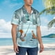 thumbnail image 3 of Fotbe Gnome And Red Fox Fishing Camisa Hawaiana para Hombre Unisex – Camisa Casual de Verano con Botones de Manga Corta de Algodón y Lino,Medium, 3 of 7