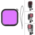 thumbnail image 4 of Filtro de cámara de buceo, 3 colores impermeables a prueba de polvo filtros de lentes de fotografía de vídeo para accesorios de videocámaras Actio Púrpura Macarena Lente de la cámara de buceo, 4 of 7