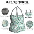 thumbnail image 3 of Green Christmas Tree and Text Pattern Drawstring Lunch Bag Women - Drawstring Lunch Bag Insulated for Work Office - Stain-Resistant Large Lunchbags for Women with Multi-Pockets, 3 of 6