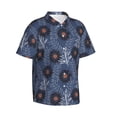 thumbnail image 2 of Daiia Sunflowers Hawaiian Shirt for Men Gentle Cotton Regular Short Sleeve Casual-, 2 of 9