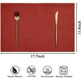 thumbnail image 4 of Placemats Set of 4 Washable Non Slip Placemats Heat Resistant Cloth Table Mats Double Layer Absorbent Place Mats, Burgundy Red, 4 of 6