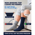 thumbnail image 2 of Special Essentials 12 Pairs Cotton Diabetic Socks Crew for Men and Women Navy (Size 10-13), 2 of 7