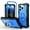 Black + Blue, variant on Dteck Case for iPhone 14 Pro 6.1-inch,Shockproof Rugged Rubber Armor 3-Layer Protection iPhone Case Hybrid Hard PC Back with Ring Holder Kickstand Cover,Green + Blue