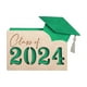 thumbnail image 1 of Cateissary Caja de tarjeta de regalo de graduación con gorras clásicas de licenciatura, sobre de madera personalizado con tarjetero Artesanía Verde, 1 of 6