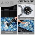 thumbnail image 5 of COEQINE Cargo Liner for Dogs, Cute Trunk Floor Mat Durable Pet Cargo Mat for Cats, Auto Interior Accessories Decor with Non-slip Backing, Watercolor Cat Daisy Blue, 5 of 7