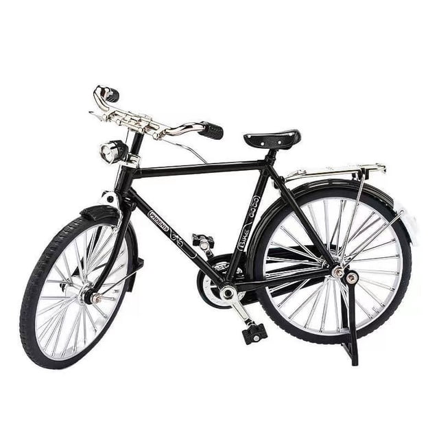 Bicicleta de aleación de 28 barras para niños, modelo retro de simulación, rompecabezas, juguete ensamblado, bricolaje, independiente