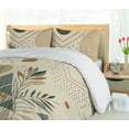 thumbnail image 3 of Ambesonne Boho Duvet Cover Set, Bohemian Geometric Shapes Art, King, Ecru Beige Blue Grey, 3 of 4