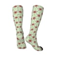 thumbnail image 4 of Daiia Sports Socks Lilies Flowers Printed Novelty Crew Socks for Men Women Knee High Socks Cotton Socks Soft & Breathable Support Unisex Socks, 4 of 9
