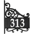 thumbnail image 3 of Whitehall Products 14337 Nite Bright Acanthus Reflective Post Sign Address Plaque, Black/White, 3 of 10