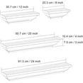 thumbnail image 4 of White Floating Shelves, 24 Inch Solid Wood Storage Wall Shelves Set of 4 Display Ledge Shelves Decor for Bedroom, Living Room, Bathroom, Kitchen - White, 4 of 8