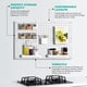 thumbnail image 4 of Organizador de pared con tablero perforado BOLUTDIF modular, 6 piezas, blanco, 4 of 7