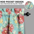 thumbnail image 3 of Kitchen Window Curtains over Sink Pioneer Pink Peel Small Window Treatment White Cafe Short Curtains for Bathroom Tier Drapes 27.5x24inch, 3 of 4