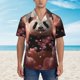 thumbnail image 2 of Fotbe Cute Cloud Panda Camisa Hawaiana para Hombre Unisex – Camisa Casual de Verano con Botones de Manga Corta de Algodón y Lino,X-Large, 2 of 7