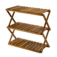 thumbnail image 2 of 3 Tiers Wooden Plants Stand, Foldable Shoe Rack Multipurpose Shelf, Perfect Idea for Living Room, Hallway, Bathroom, 2 of 6