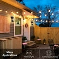 thumbnail image 3 of C Cattleya 2-Pack 12.5in. Matte Black Outdoor Wall Lantern Sconce with Built-in Outlet, 3 of 7