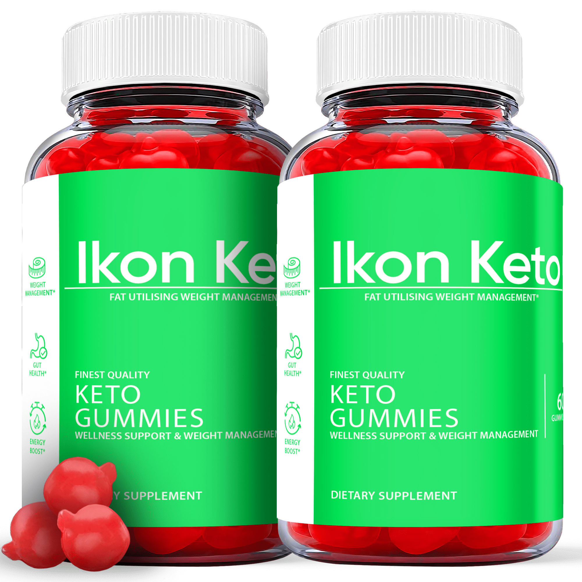 (2 Pack) Ikon Keto ACV Gummies - Supplement for Weight Loss - Energy & Focus Boosting Dietary Supplements for Weight Management & Metabolism - Fat Burn - 120 Gummies