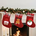 thumbnail image 1 of Calcetines Navideños con Bolitas de Terciopelo | Adornos de Tela Multicolor | 17 X 12 X 1 Cm | Decoraciones Navideñas de Invierno, 1 of 6