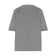 thumbnail image 6 of Cavosen Womens 1/2 Sleeve Tops Oversized Half Sleeve Pullover Shirts Tunic V Neck Solid Curved Hem Soft Blouse Vacation T-Shirts Fashion Loose Tops Workout Beach Tees Gray 4XL, 6 of 7