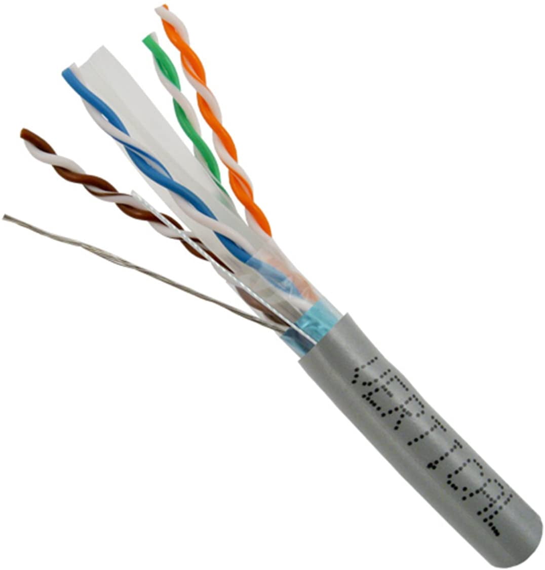 Vertical Cable 064 Series 1000ft Cat6A Shielded Solid Network Cable - Gray