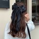 thumbnail image 5 of Pasador para el cabello SPRING PARK, pasador liso de satén, grande, suave, con lazo, para mujer, 5 of 7