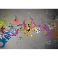 thumbnail image 2 of wall26 - Musical grunge with spray background - Removable Wall Mural | Self-adhesive Large Wallpaper - 66x96 inches, 2 of 5
