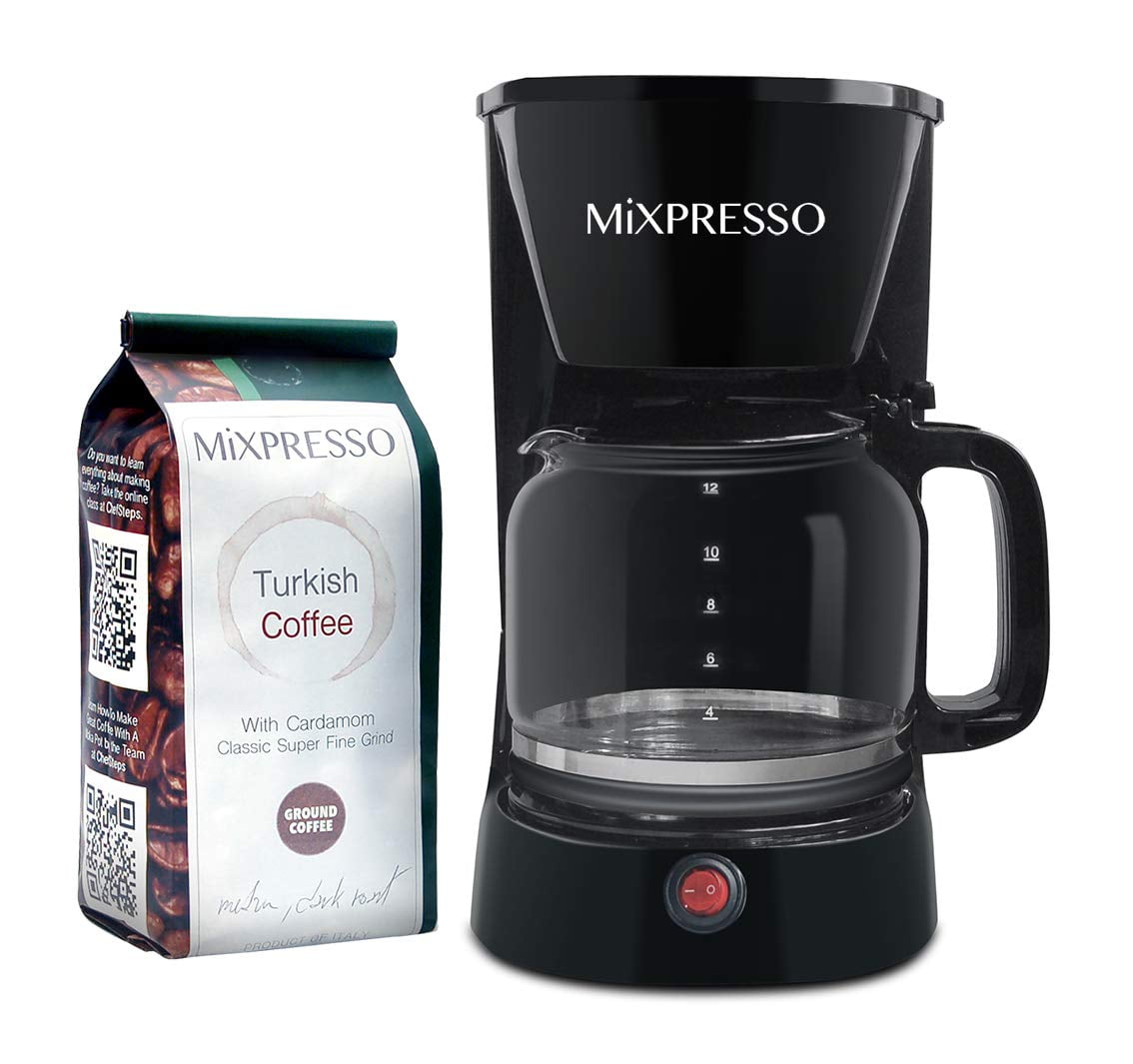 Mixpresso 5-Cup Drip Coffee Maker, Coffee Pot Machine Including Reusable &  Removable Coffee Filter, Small Coffee Maker, 25 oz Electric Coffee Maker