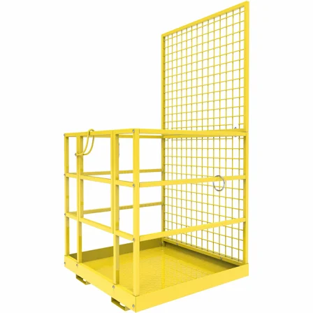 HTGHTG 43"x45"Forklift Safety Cage Basket Safety Cage 2 Person Work Platform 1300LBS Tractor Attachments