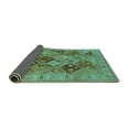 thumbnail image 2 of Ahgly Company Indoor Square Oriental Turquoise Blue Industrial Area Rugs, 6' Square, 2 of 4