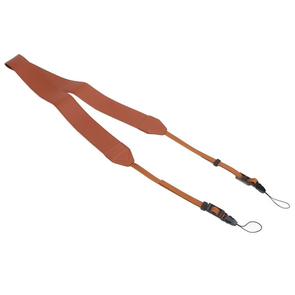 Vintage Camera Strap, Adjustable Camera Neck Strap Shoulder Belt Strap for Instant Camera Mirrorless Camera Small DSLR Camera, PU Leather, PVC Material