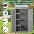 thumbnail image 6 of Outdoor Storage Cabinet and Metal Top,Garden Storage Shed,Outdoor 68 Inches Wood Tall Shed for Yard and Patio, 6 of 11