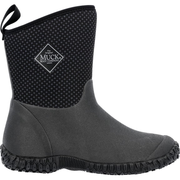 Muck Women's Muckster II Mid, Black/Gray/Roses Print