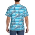thumbnail image 3 of Bixox Men's Dolphin Printed Short Sleeve Skinny Athletic T-Shirt, 3 of 6