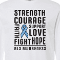 thumbnail image 4 of Inktastic ALS Awareness Strength Courage Support Long Sleeve T-Shirt, 4 of 5