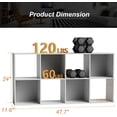 thumbnail image 4 of White Cube Storage Unit, 4-tier Bookcase with 8 Cube Storage Unit, Open Display Bookcase with Removable Back Panels for Living Room, Home Office, Bedroom, 4 of 6