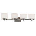 thumbnail image 3 of Kenroy Home Casual 4 Light Vanity, 7 Inch Height, 30 Inch Width, 8 Inch Extension with Brushed Steel Finish, Medium (80414BS), 3 of 6