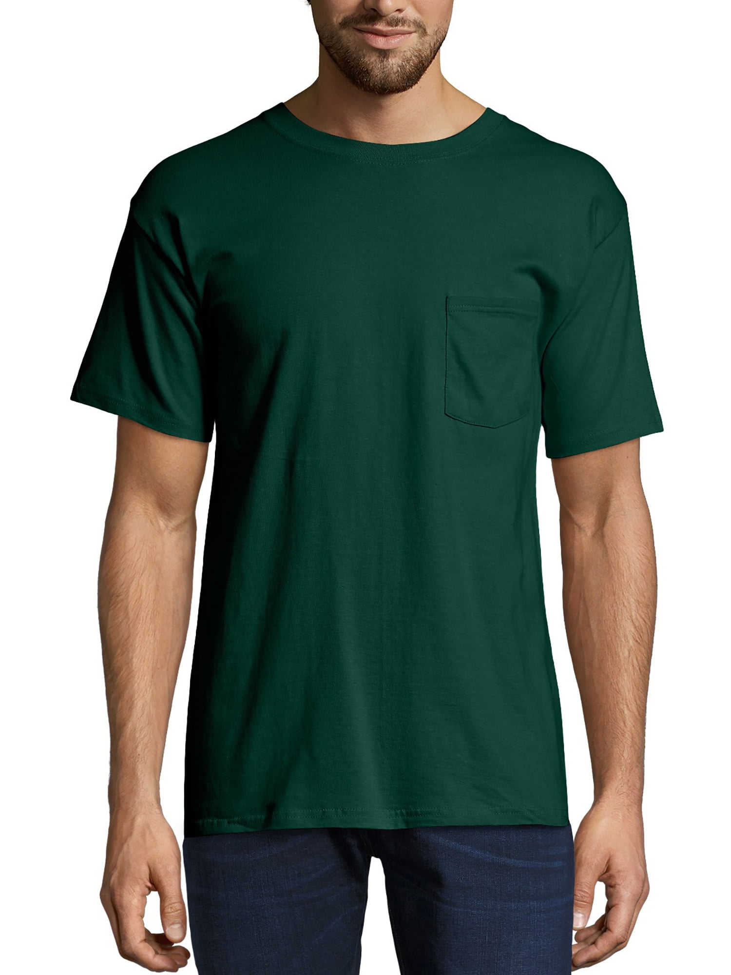 Hanes Men's Premium Beefy-T Short Sleeve T-Shirt With Pocket, up to 3XL ...