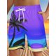 thumbnail image 3 of Pantalones cortos de tabla para hombre, pantalones cortos de baño, bermudas, pantalones cortos de playa, cordón ajustable, estampado 3D, gráfico de árbol de coco, transpirable, de secado rápido, 3 of 5