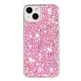 thumbnail image 4 of for iPhone 15 Plus Glitter Case, Cute Bling Sparkle Shiny Slim Soft Silicone Reflective Clear TPU Bumper Women Girls Shockproof Protective Phone Case for iPhone 15 Plus, Pink, 4 of 6