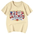 thumbnail image 4 of CONZONE Independence Day Girls Tshirts Short Sleeve 4Th Of July T Shirts For Girls Usa Letter Graphic Crew Neck Fashion 250Th Anniversary Kids Spring Summer Tops, 4 of 4