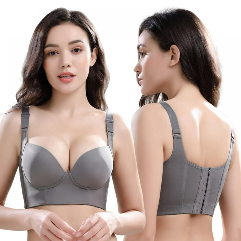  n/a Big Breast Women Big Size Hot Wire Free Thin Soft Wire Less  Bralette Unpadded Push Up Big Breast Underwear Bra Cup (Color : A, Size :  44 100CD) : ביגוד