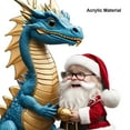 thumbnail image 2 of Adornos colgantes de dragón de Navidad acrílico realista para árbol de Navidad (D), 2 of 5