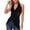Black, variant on Sleeveless Tops for Women 2026 Summer Deep V Neck Halter Wrap Shirt Asymmetrical Hem Dressy Casual Tshirt Going out Tops