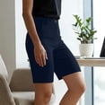 thumbnail image 4 of IYYVV Women's Golf Shorts with Pockets, High Waisted Summer Wide Leg Business Work Office Casual Dressy Pants with Pockets 2026 Blue S, 4 of 6