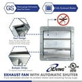 thumbnail image 2 of iLiving 12 Inch Smart Remote Shutter Exhaust Fan with Thermostat, Humidistat, Variable Speed, Timer, Wall Mounted, 12, 2 of 6