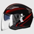 thumbnail image 4 of Casco de coche con batería y doble lente, personalidad masculina y femenina, medio casco, 4 of 6