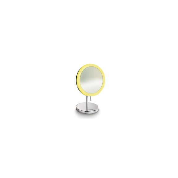 Whitehaus Collection WHMR106-C Round Freestanding Led 5X Magnified Mirror - Polished Chrome