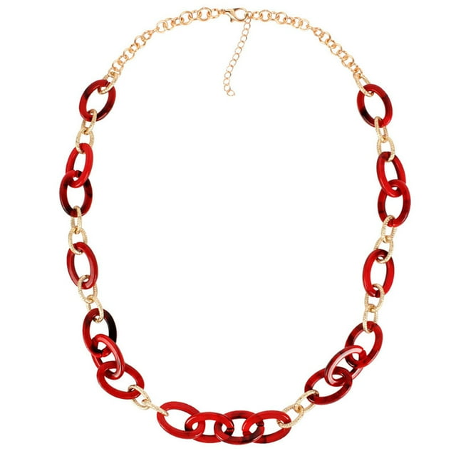 Collier en Grosse Maille pour Femmes Collier Décoratif Créatif Collier de Déclaration Collier de Chandail