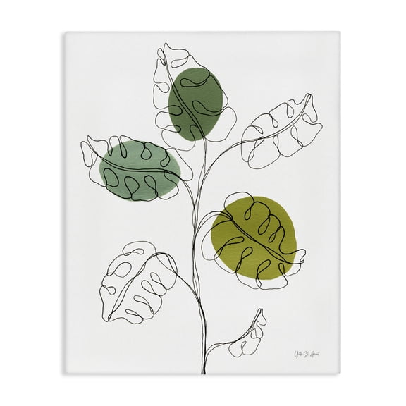 Stupell Industries Modern Garden Leaves Botanical & Floral Painting Gallery Wrapped Canvas Art Print Wall Art, 16 x 20