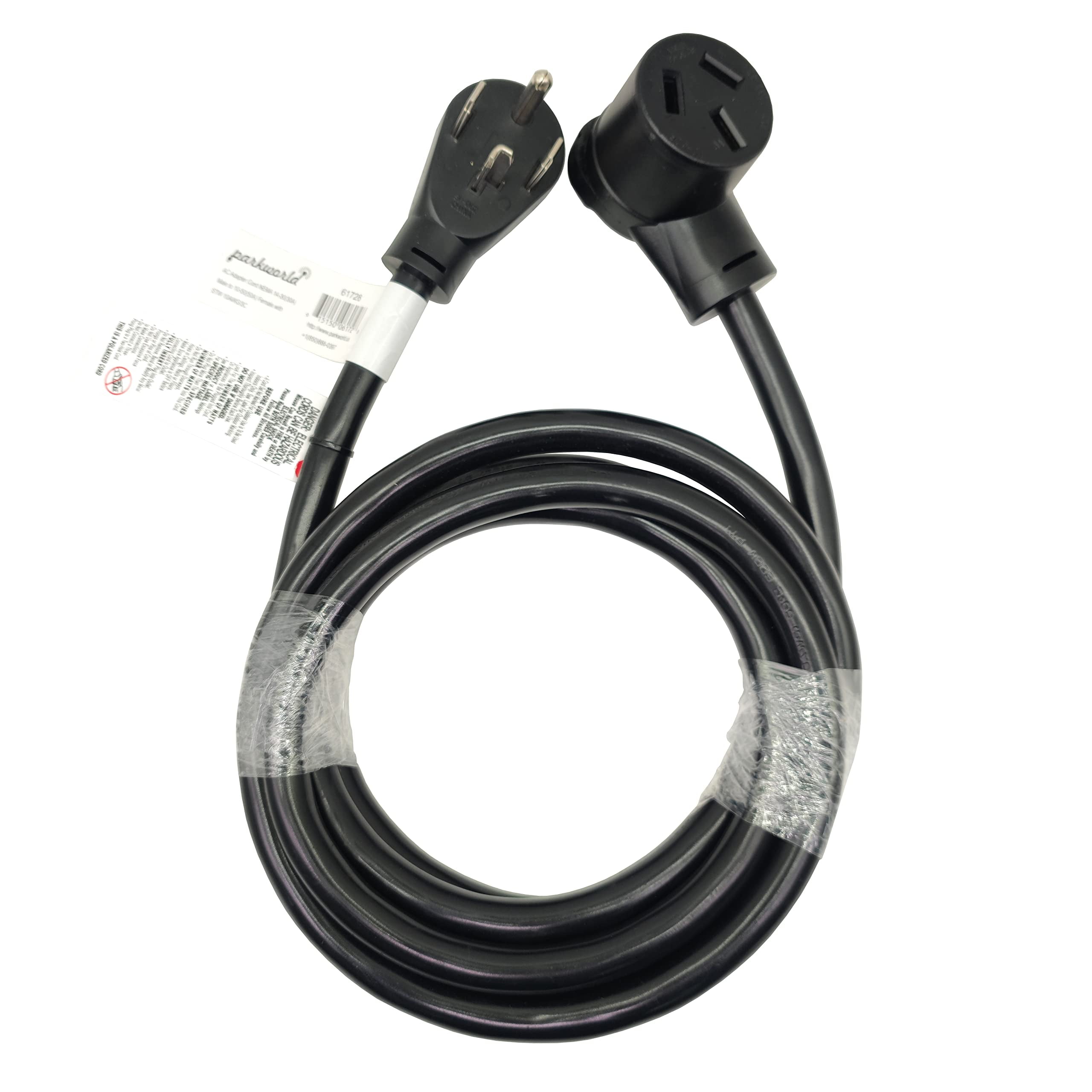 Parkworld 61728A Adapter Cord 4 Prong Dryer Plug 14-30P to 10-50R Electric Stove Receptacle, NEMA 14-30 Dryer Male to NEMA 10-50R Electrical Stove Female, 30A, 250V 10FT (10FT)