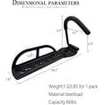thumbnail image 2 of BIKTEN Bike Rack Garage Wall Mount Bike Hanger Bike Hooks Bike Storage Bicycle Vertical System for Garage Indoor Shed - Easily Hang/Detach - Holds up to 65 lb with Screws Black (2pcs), 2 of 7